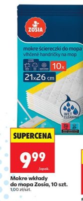 Mokre ściereczki do mopa Zosia promocja w Biedronka