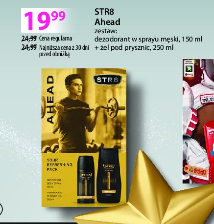 Zestaw w pudełku ahead żel pod prysznic 250 ml + dezodorant 150 ml Str8 zestaw promocja