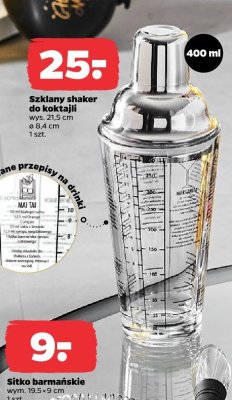 Szklany shaker do koktajli promocja w Netto