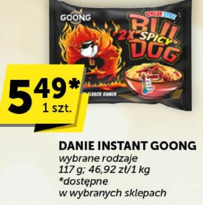 Danie instant Goong wybrane rodzaje promocja w Groszek