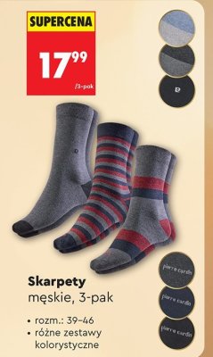 Skarpety męskie Pierre Cardin, 3-pak promocja w Biedronka