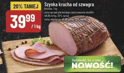 Szynka krucha od szwagra Animex promocja w POLOmarket