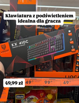 Klawiatura gamingowa z podświetleniem LIOCAT KX 410C promocja w Biedronka