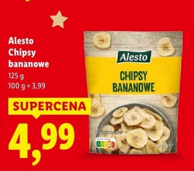Chipsy bananowe Alesto Chipsy bananowe promocja w Lidl