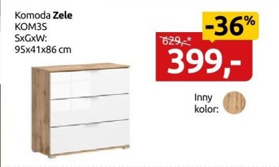 Komoda Zele KOM3S promocja w Black Red White