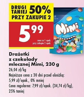 Draże z czekolady mlecznej mimi Magnetic promocja