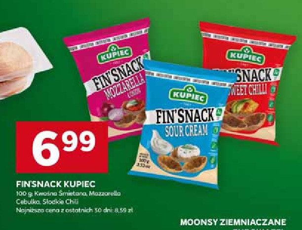 Snacki mozzarella Kupiec fin'snack promocja w Stokrotka