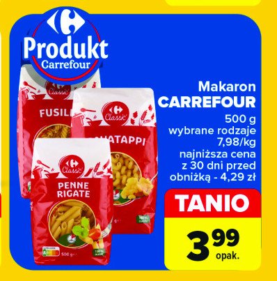 Makaron penne ragiate Carrefour promocja