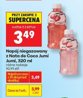 Napój niegazowany z Nata de Coco Jumi Jumi, 320 ml promocja w Biedronka