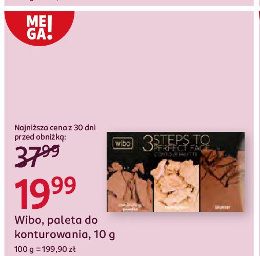 Paleta do konturowania twarzy dark Wibo 3 steps to perfect face promocja w Rossmann