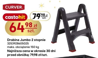 Drabina Jumbo 2 stopnie Curver promocja w Castorama