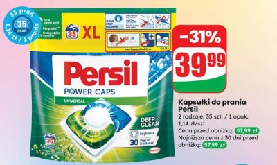 Kapsułki do prania Persil Power Caps Universal Deep Clean XL promocja w Dino
