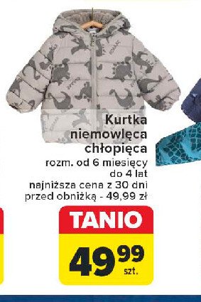 Kurtka niemowlęca chłopięca promocja w Carrefour