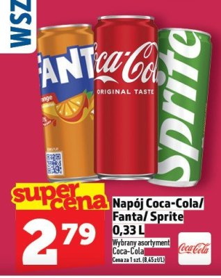 Napój Sprite 0,33L promocja w TOPAZ