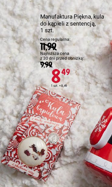 Kula do kąpieli płatki róży Manufaktura piękna promocja