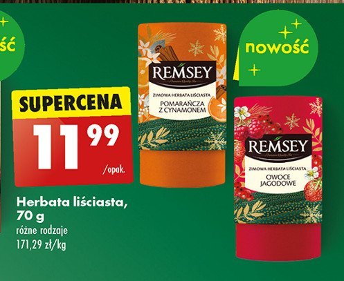 Herbata pomarańcza z cynamonem Remsey promocja