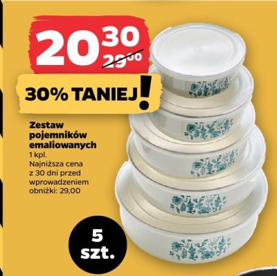Zestaw misemników emaliowanych promocja w Netto