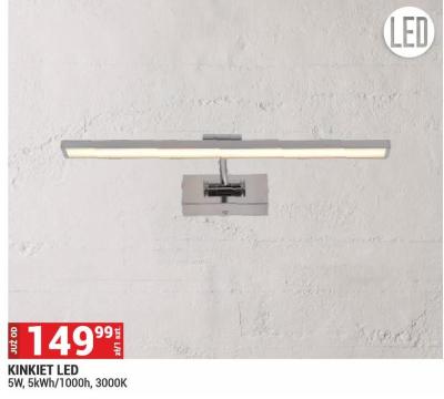 Kinkiet LED 5W, 5kWh/1000h, 3000K Merkury Market promocja w Merkury Market