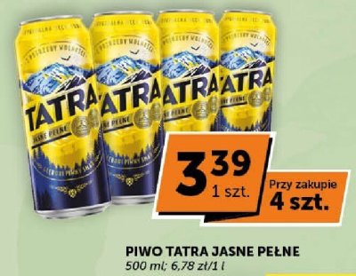 Piwo Tatra Jasne Pełne promocja w Euro Sklep