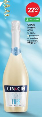 Napój musujący Cin Cin Free 0% promocja w Żabka