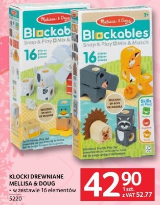 Klocki drewniane Melissa & Doug Blacktobies promocja w Selgros