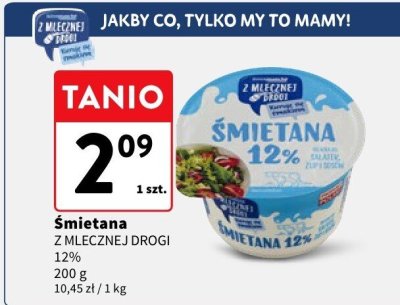 Śmietana Z Mlecznej Drogi 12% promocja w Intermarche