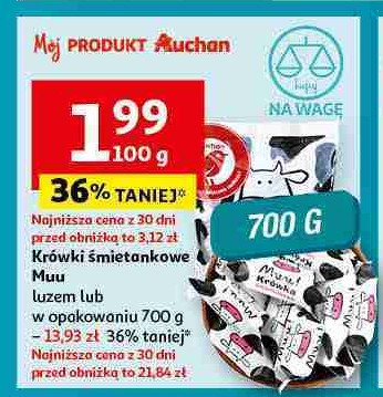 Kr贸wki 艣mietankowe muu! Auchan promocja
