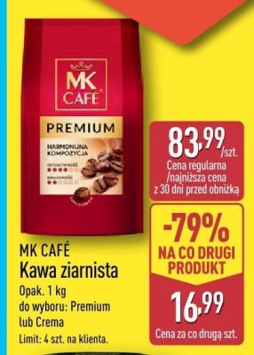 Kawa ziarnista Crema 1 kg promocja w Aldi