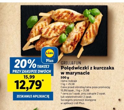 Pol臋dwiczki z kurczaka w 艂agodnej marynacie Grill and fun promocja