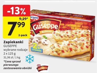 Zapiekanki GUSEPPE wybrane rodzaje promocja w Intermarche