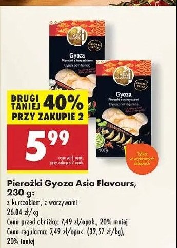 Pierożki gyoza z warzywami Asia flavours promocja