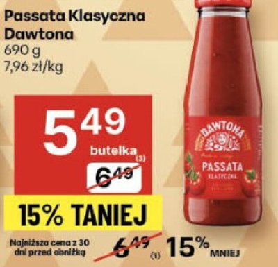 Passata Klasyczna Dawtona promocja w Delikatesy Centrum