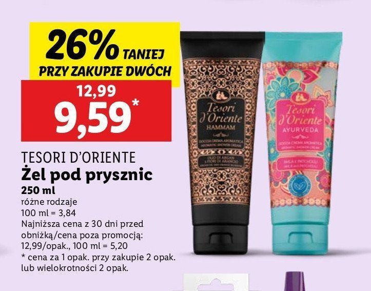 Żel pod prysznic ayurveda Tesori d'oriente promocja