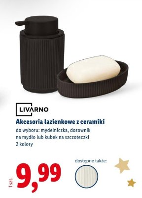 Akcesoria łazienkowe z ceramiki Livarno promocja w Lidl