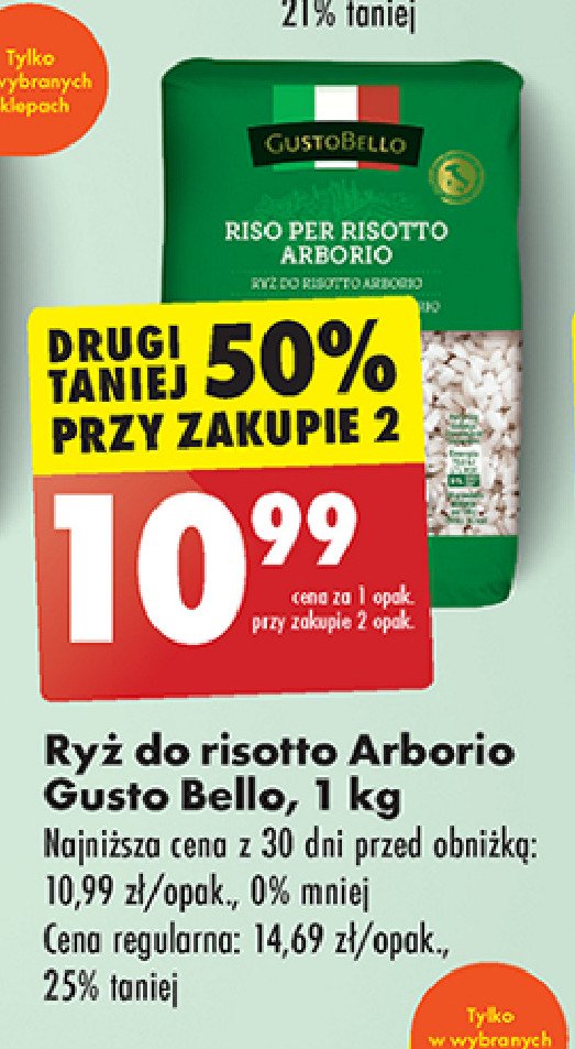 Ryż do risotto Gustobello promocja