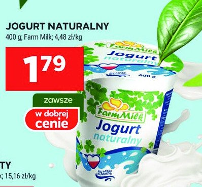 Jogurt naturalny Farm milk promocja