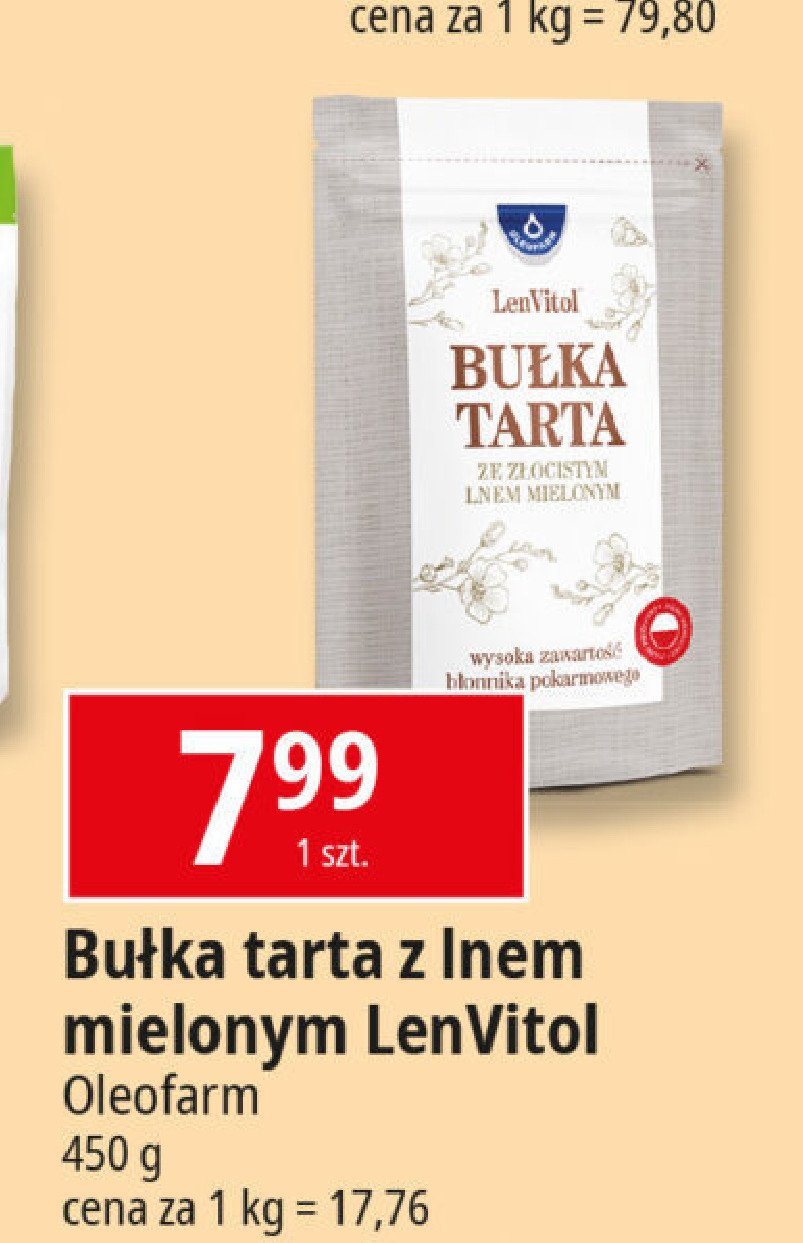 Bułka tarta z lnem mielonym Oleofarm promocja