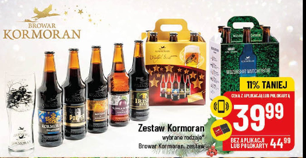 Piwo + szklanka Kormoran mazurskie wytchnienie promocja