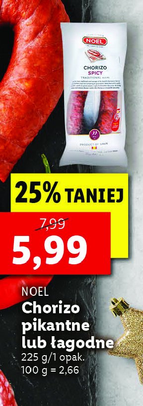 Chorizo łagodne Noel promocja