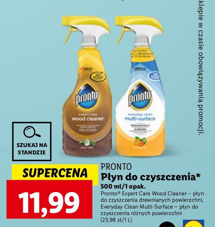 Płyn do drewna aloe vera Pronto promocja