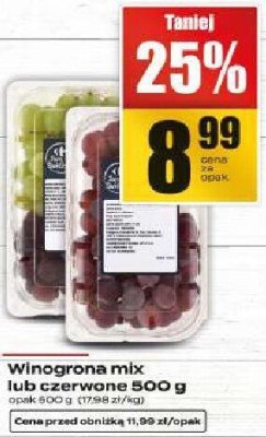 Winogrona mix białe i ciemne 800 g promocja w Supeco
