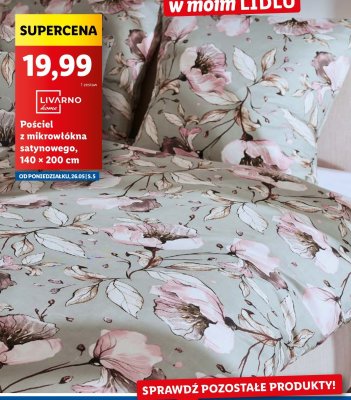 Komplet po艣cieli dwustronnej z mikrow艂贸kna satynowego 140 x 200 + 70 x 80 cm promocja