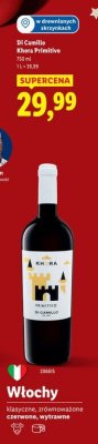 Wino Di Camillo Khora Primitivo promocja w Lidl
