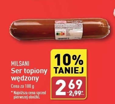 Ser topiony wędzony Milsani promocja