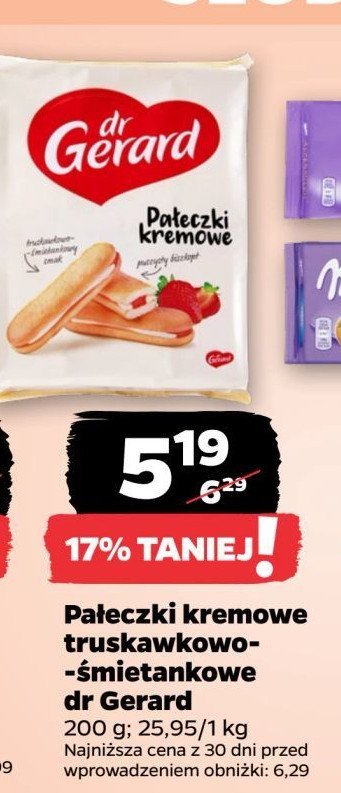 Pałeczki kremowe śmietanka & truskawka Dr gerard promocja