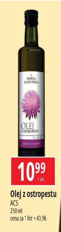 Olej z ostropestu Oliwia kaszubska promocja