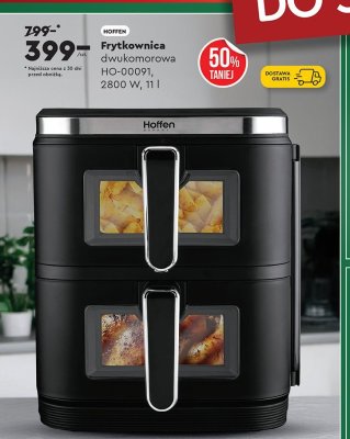 Frytkownica dwukomorowa Hoffen HO-00091, 2800 W, 11 l promocja w Biedronka