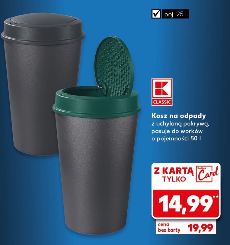 Kosz na odpady 25 l K-classic promocja