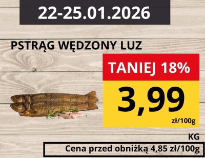 Pstrąg wędzony luz promocja w Supeco