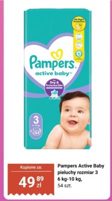 Pieluchy Active Baby rozmiar 3 promocja w Biedronka
